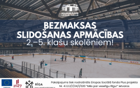 Bezmaksas slidošanas apmācības 2.–5. klašu skolēniem Kurbads ledus hallē!