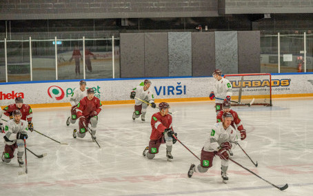 Latvijas izlases treniņi Kurbadā